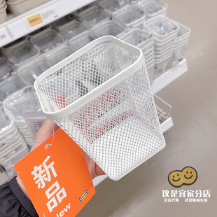 新品宜家代购DRÖNJÖNS德瑞约恩白色笔筒北欧风桌面化妆刷收纳筒