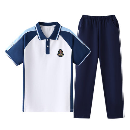 校服儿童班服中学生运动会小学生套装夏季短袖纯棉幼儿园园服夏装