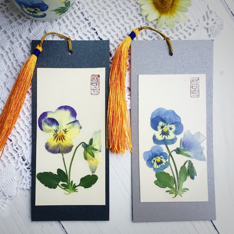 真干花书签diy材料包自制树叶植物标本押压花手工拼贴画制作若兮