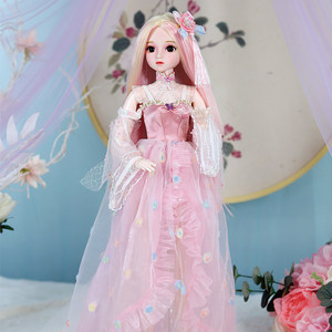 德必胜娃娃冰雪皇后58cm冰儿花蕊仙子bjd洋娃娃礼盒礼物3分娃换装