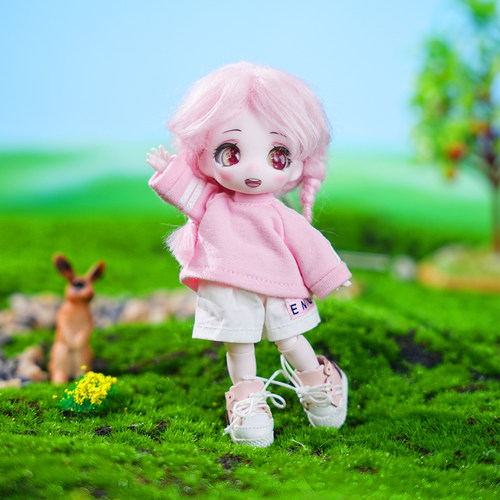 手绘裸娃maytree素体ob11娃头手组眼珠改妆娃头bjd手办模型可动