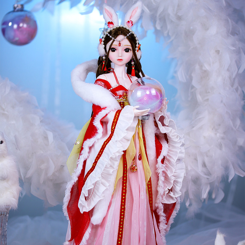 德必胜娃娃冰儿冰雪皇后相思古装古风国风娃娃58cm仿真玩具生日礼