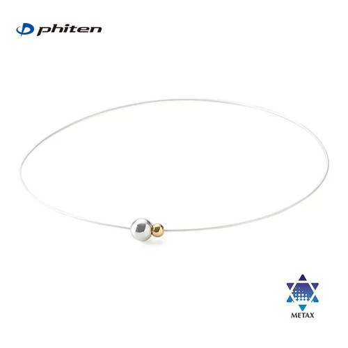 Phiten法藤钢丝双珠轻量纤细项圈