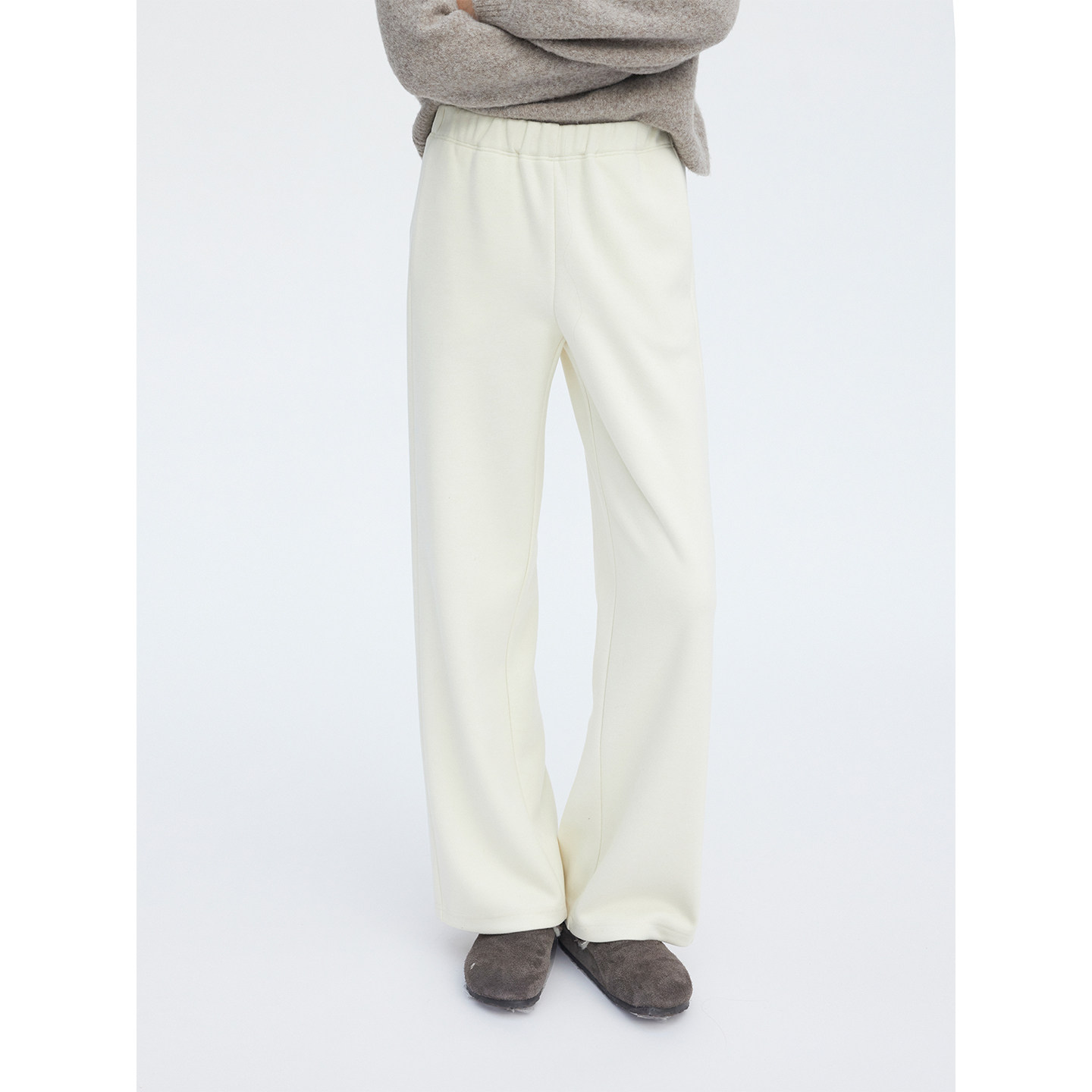 HeyDress松紧腰加绒保暖针织裤