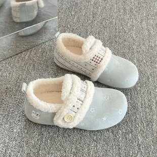 冬季加绒加厚勃肯鞋子女2026冬季新款爆款一脚蹬包头鞋保暖二棉鞋