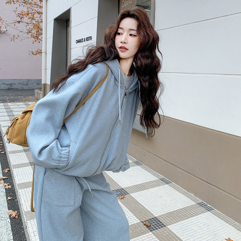 罗芬 故事面料女装官方实拍慵懒休闲连帽羊羔毛马甲卫衣套装2025,女装/女士精品,时尚套装,淘宝优惠券,粉丝福利购,淘宝优惠卷