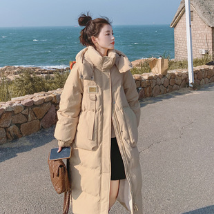 罗芬 故事面料女装官方实拍2025奶咖色羽绒棉服女冬中长款韩系温