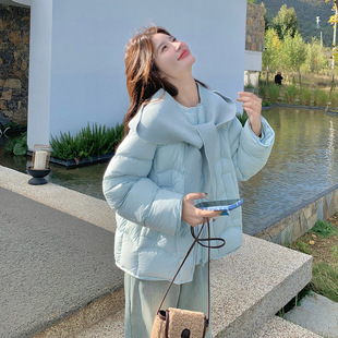 罗芬 故事面料女装官方独特超好看设计感披肩羽绒服女2025冬季新