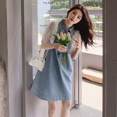 罗芬 故事面料女装官方衬衫牛仔连衣裙女夏季2025新款甜辣显瘦小
