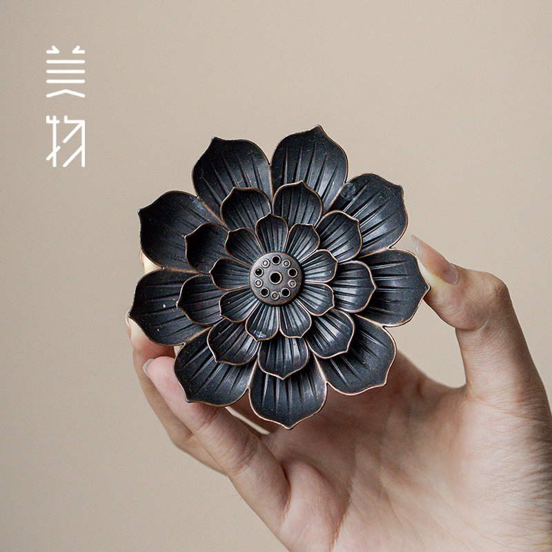 莲花香插摆件线香炉香托香座莲花香插家用禅意莲花香薰炉摆件香插,餐饮具,茶宠摆件,淘宝优惠券,粉丝福利购,淘宝优惠卷