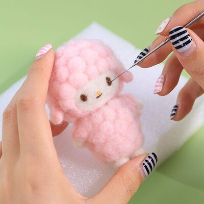 羊毛毡戳戳乐手工diy材料包自制生日礼物挂件玩偶摆件新手含教程