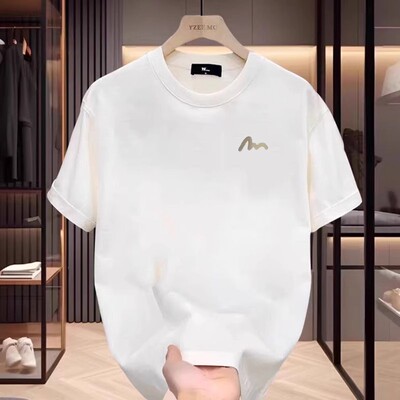 NASA联名纯棉短袖T恤半袖2025春夏季街头风圆领印花上衣加大码男