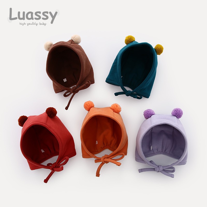 luassy秋冬超萌囟门保暖婴儿帽子