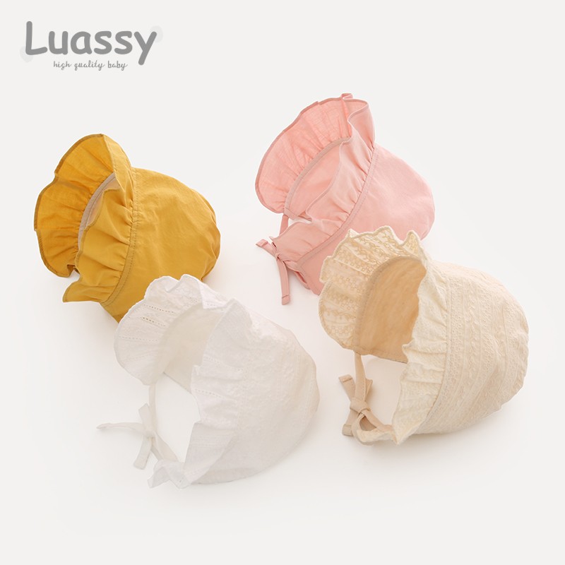 LUASSY婴儿帽子夏季纯棉
