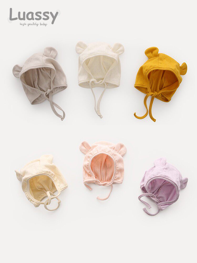 luassy newborn baby hat summer thin female baby cute newborn fetal hat male 0 to 3 months spring and autumn