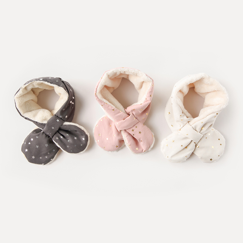 围巾luassy男童女童加绒加厚