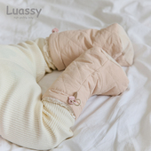 luassy儿童袜子秋冬款 袜 1岁婴儿加绒加厚男童女童鞋 宝宝毛绒鞋