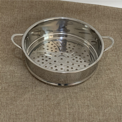 加厚304不锈钢小蒸格小电锅蒸煮锅蒸笼奶锅汤锅蒸笼配件16/26cm