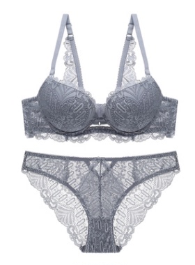 all undone女士内衣性感超薄大码文胸套装女内衣