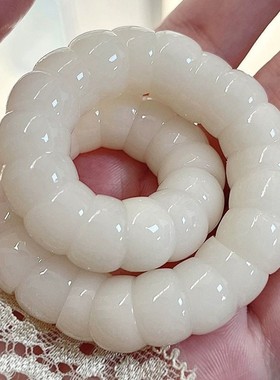 2025正宗猪大肠白玉菩提根手串学生绕指柔盘玩手链女菩提子文玩盘