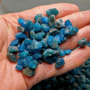 2026天然深蓝磷灰石原石原矿标本