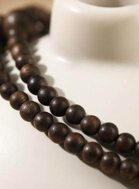 2026晶德珠宝 天然沉水沉香佛珠文玩手串木质108颗手持念珠男女手