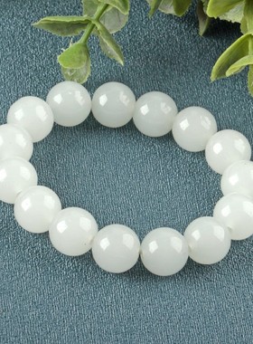2026白玉手链 和田白玉手链 冰透白色 2元饰品店货源 跑江湖地摊