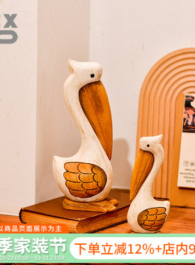 YBOX洋盒子实木立体小鸟摆件