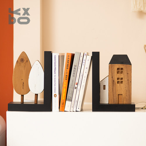 YBOX小木屋书立桌面装饰收纳摆件