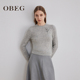 OBEG欧碧倩马海毛郁金花毛衣50504549