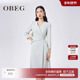 UPF50 OBEG欧碧倩薄荷绿气质连衣裙解构防晒裙子50481531
