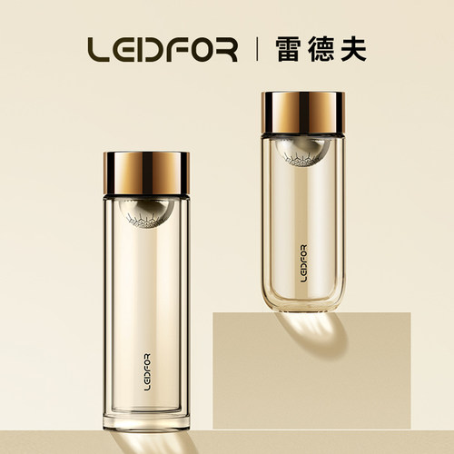 LEIDFOR雷德夫 G4 G5 双层玻璃杯男士高档泡茶杯女生专用喝水杯子