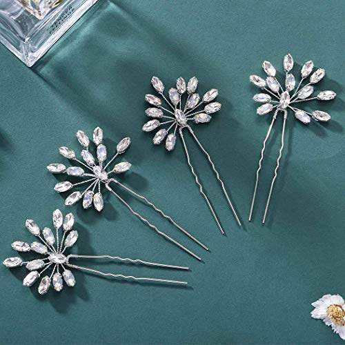 gorais bride wedding hair pins gold opal crystal bridal hair