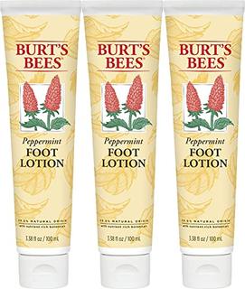 Burt's Bees Peppermint Oil Foot Lotion  3.38 Oz - Pack of 3