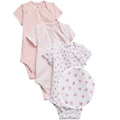 GAP unisex-baby 3-pack First Favourite Short Sleeve Bodysuit