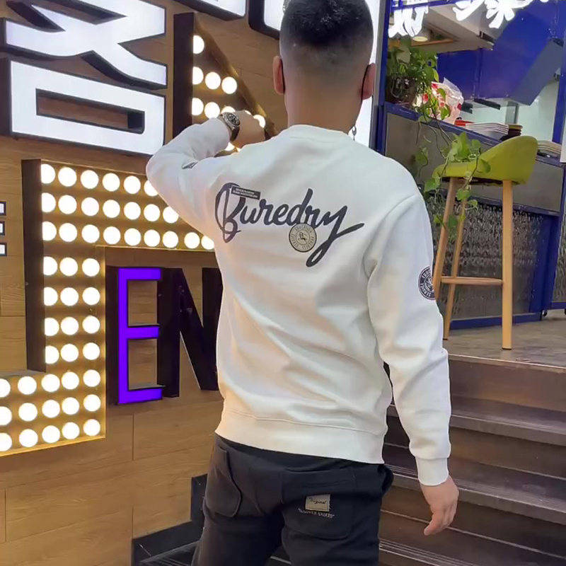 秋冬新款潮牌高级时尚复古卫衣男