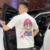 体恤 t恤男生高级感圆领半袖 今年流行卡通动漫图案短袖 男潮牌新款