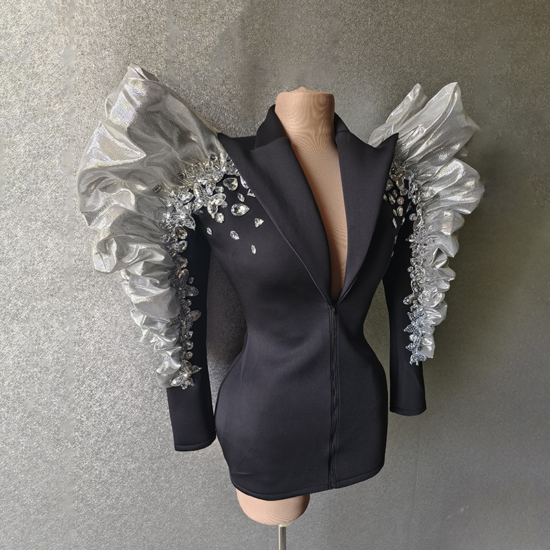 Nail sequins, fashionable suit, evening dress, 2023