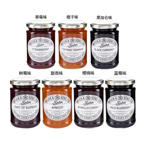 Tiptree缇树英国产果酱340g瓶装