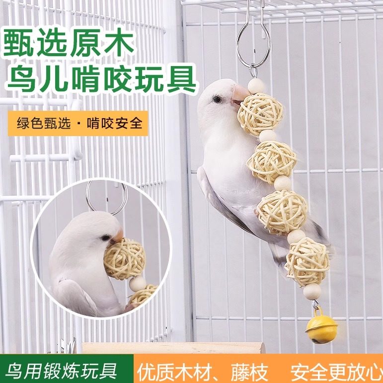 鹦鹉用品会说话鸟宠啃咬玩具玄风牡丹虎皮藤球训练互动磨嘴防咬毛,宠物/宠物食品及用品,鸟玩具,淘宝优惠券,粉丝福利购,淘宝优惠卷