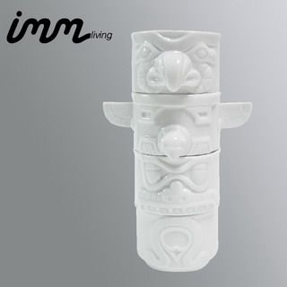 IMM LIVING陶瓷杯咖啡牛奶杯情侣杯子创意办公水杯图腾四件杯