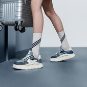 新款 厚底板鞋 休闲鞋 MIO米奥秋季 帆布鞋 面包鞋 撞色百搭女鞋