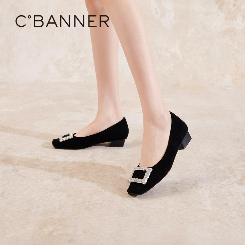 千百度低跟羊皮浅口单鞋女秋季新款芭蕾舞晚晚鞋平底鞋,女鞋,浅口单鞋,淘宝优惠券,粉丝福利购,淘宝优惠卷