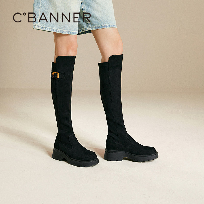 千百度厚底弹力靴女冬季新款袜靴显瘦增高瘦瘦靴骑士靴长靴子,女鞋,弹力靴/袜靴,淘宝优惠券,粉丝福利购,淘宝优惠卷