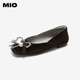 秋季 新款 蝴蝶结玛丽珍平底法式 MIO米奥丝绒芭蕾鞋 浅口单鞋 女