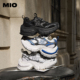 MIO米奥圆头复古做旧擦色老爹鞋 厚底女休闲鞋