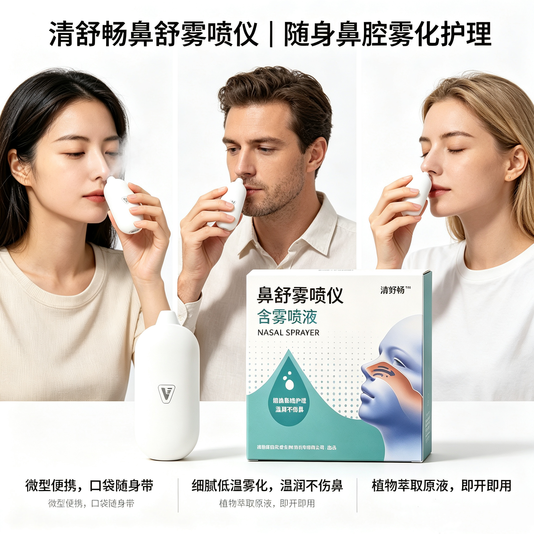 【舒适鼻腔】清舒畅辛夷花鼻舒雾化仪-鼻干鼻子堵住-大人儿童通用
