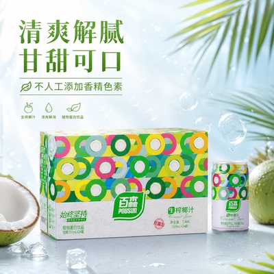 百森植物蛋白饮品24罐生榨椰子汁