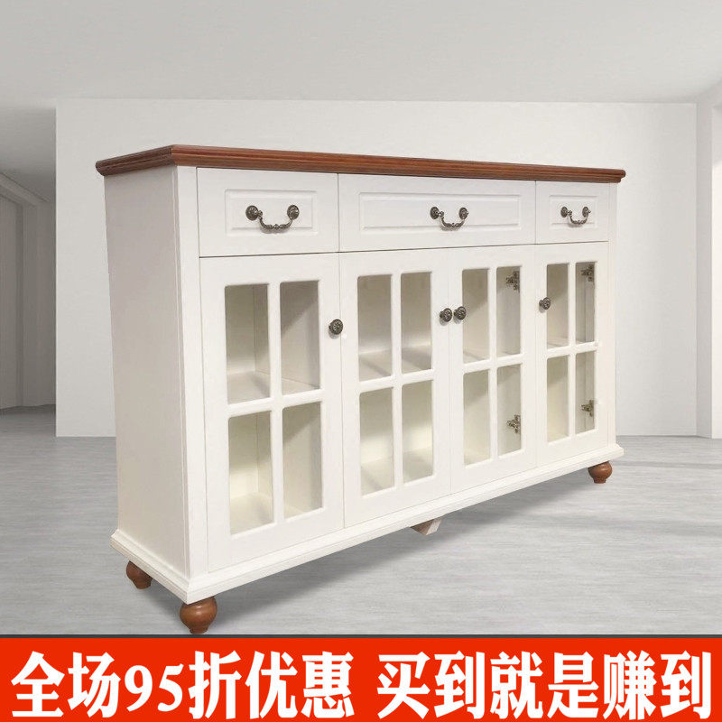 实木餐边柜红酒柜食品超大储物玻璃门菜柜碗柜美式乡村间厅隔断柜|msdalam kategori perabot kediaman, kabinet, kabinet sebelah Meal - dari Buy2taobao.com untuk memberikan perkhidmatan ejen Taobao profesional membeli