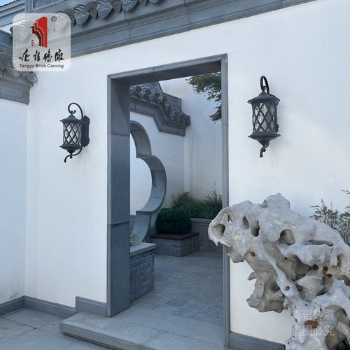 中式建筑青砖一体门套线支持定做